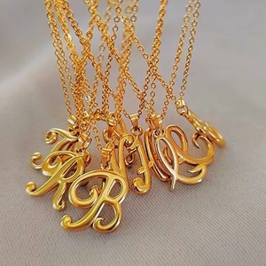 MECYLIFE - Collar con Iniciales de Acero Inoxidable, Joyería <span class=keywords><strong>Antigua</strong></span> Única, Collar con Letras en 3D, Estilo Vintage, Joyería Minimalista para Mujer - Product Image 5