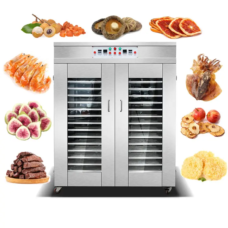 Electric Food Fruit Dehydrator Industrial Tray Dryer Yacon Vegetable Drying Oven Machine with 80 Trays