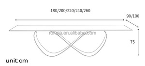 Hot Bán 8 Từ Thiết Kế Hình Chữ Nhật Bàn Ăn Bướm Hình Dạng Cơ Sở Bàn Ăn 6 8 10 Chỗ Ngồi Thiêu Kết Đá Bàn Ăn - Product Image 6