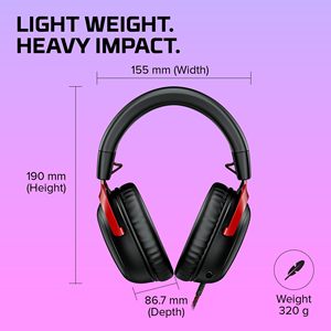 Auriculares Profesionales para Esports con Micrófono Impermeable HyperX Cloud II On-Ear/Over-Ear, Hardware para PC para Juegos, Impermeables - Product Image 2