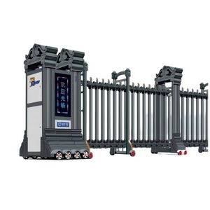 Porte coulissante automatique rétractable commerciale, sécurité électrique, alliage d'aluminium industriel, école - Product Image 1