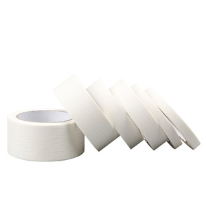 Ruban de masquage blanc et jaune, plusieurs spécifications, déchirable à la main, pour dessin artistique, peinture, masquage automobile, usage industriel - Product Image 1