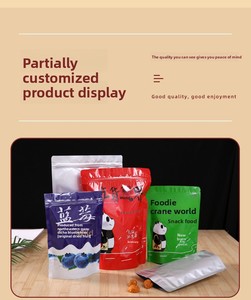 Sacs Zip-Lock Transparents Épaissis Autoportants avec Fenêtre Hermétique pour Snacks, Fruits Secs, Céréales Mixtes, Thés aux Fleurs ; Plastique - Product Image 4