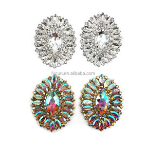 Vente en gros d'appliques personnalisées en cristal de forme ovale simple pour fille diable caraïbes Samba Costume carnaval brésil plume sac à dos - Product Image 2