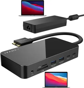 Base de Conexión IVANKY 12 en 2 USB C para MacBook M4, Base de Conexión Tipo C con Monitor Dual 4K 144Hz para M5/M4/M3/M2/<span class=keywords><strong>M1</strong></span> <span class=keywords><strong>Pro</strong></span>/Max <span class=keywords><strong>Mac</strong></span> - Product Image 1