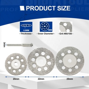 Disque de coupe et de gravure électroplaqué diamanté mini 20/22/25 mm pour carrelage et <span class=keywords><strong>verre</strong></span>, pour outil rotatif Dremel - Product Image 3