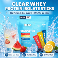 Isolat de protéines de lactosérum en poudre, sachets sans sucre, 22 g de protéines, saveur fruitée, complément nutritionnel sportif pour adultes, pour le développement musculaire