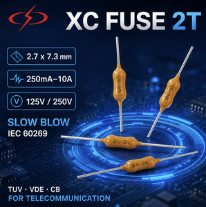 XC FUSE PICO-Schmelzsicherung 2T 2,7x7,3 mm 250mA-10A 125-250V AC gemäß IEC 60269 TÜV/VDE/CB für Telekommunikationsgeräte - Product Image 2