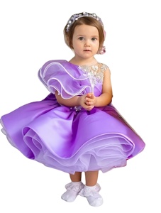 Fabrik 8 Jahre Perlenbesetztes Blumen-Geburtstagskleid für Kleinkinder Party Babykleidung Mädchenkleider Kindergeburtstagskleid - Product Image 6