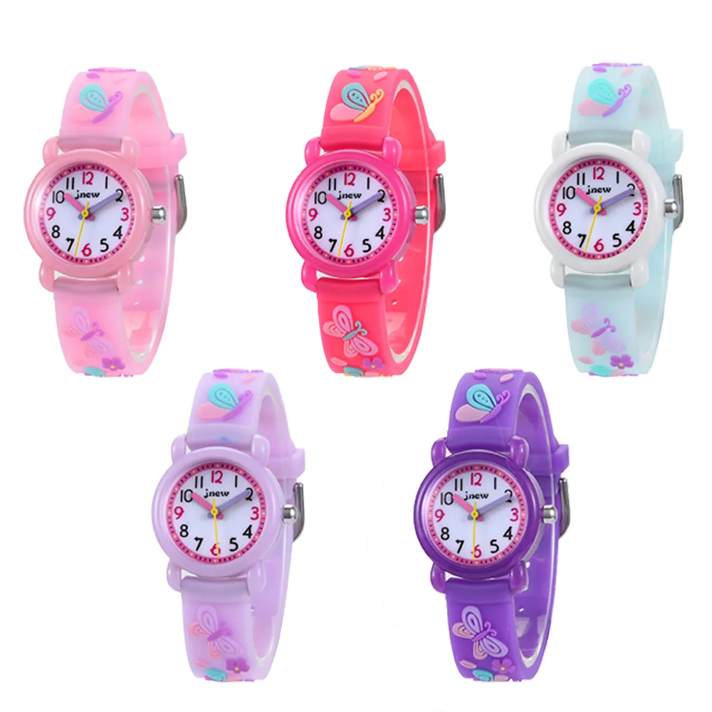 Butterfly Bling Read time reloj para niños Juego de regalo relojes para niños mejores Relojes de mano niño marca hermosa caricatura para niñas