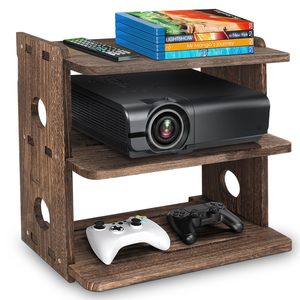 Free Standing Sustainable <strong>Natural</strong> Style Wood Storage <strong>Shelf</strong> for Gaming Controllers 3 Tiers Wall <strong>Shelf</strong> for Living Room - Product Image 1