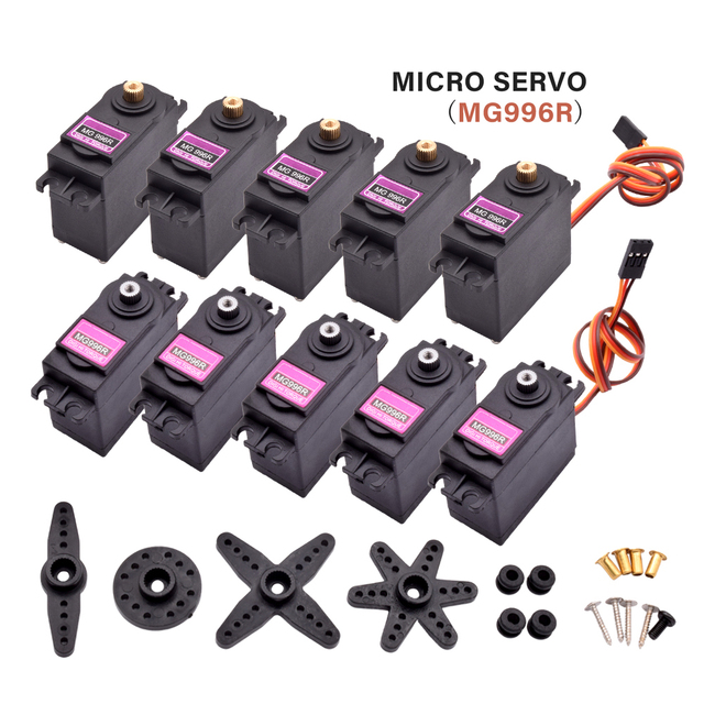 MG996R Digi Hi Torque Servomotor Fixed Wing Drones Metal Gear 180 360 Degree Small Servo Motor for Industrial Robot Arm RC Car