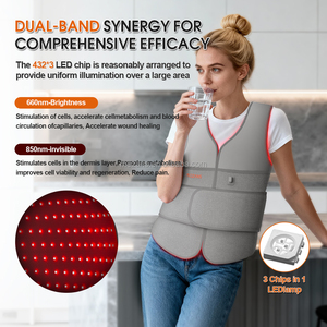 Chaqueta de terapia de luz roja OEM 50 75 100 Ajustes de intensidad 5-30 Min Temporizador Diseño portátil para profesionales activos - Product Image 5