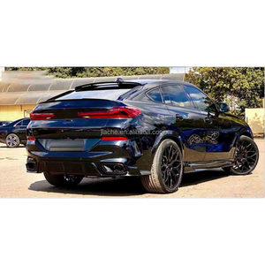 ABS nero lucido minigonne laterali grembiuli Lip per <span class=keywords><strong>BMW</strong></span> X6 G06 M <span class=keywords><strong>Sport</strong></span> 2020- 2022 minigonne laterali auto estensione Lip Spoiler Carbon Look - Product Image 4