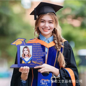 Custom-made 2025 <b>graduation</b> season gift: wooden photo <b>frame</b>, <b>graduation</b> photo stand, inspirational wooden craft ornament. - Product Image 2