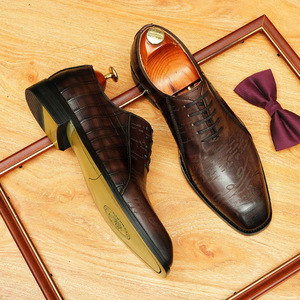 Zapatos de Vestir para Hombre de Alta Calidad, Estilo Casual Británico Extravagante, Oxfords de Moda, Nuevos Zapatos de Boda de Cuero Genuino para Hombre - Product Image 3