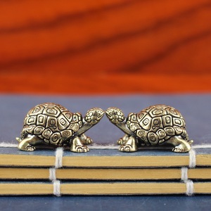 Antieke simulatie messing maritieme dieren ambachten langlevende schildpad retro theehuisdier bureaudecoratie cadeau - Product Image 2