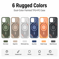Coque de téléphone bicolore en TPU et PC peinte pour iPhone 14 15 16 17 – Protection robuste contre les chutes, anti-rayures, fine, souple et anti-poussière