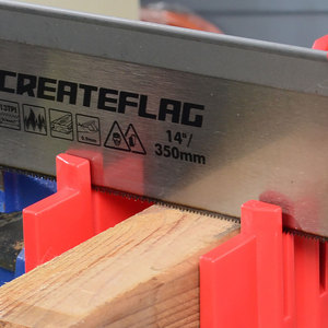 Createflag <strong>Mitre</strong> <strong>Box</strong> with Backsaw Custom Garden Wood Cutting Handsaw Carbon Steel - Product Image 5