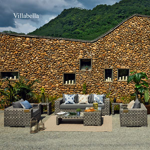 Ensemble de canapés d'extérieur Mobilier de jardin moderne en rotin Cadre en aluminium de luxe Canapé de terrasse Ensemble de meubles pour balcon Hôtel Villa - Product Image 1