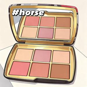 Paleta de sombras de ojos satinadas y metálicas de alta calidad con colores vibrantes, a prueba de agua, con diseño navideño de cara de animal en color rojo. - Product Image 3