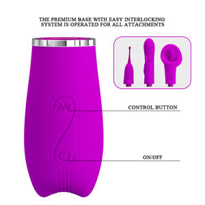 Mooie Liefde Multifunctionele Seksproducten Set Kan Worden Vervangen Door Drie Hoofden Oplaadbare Vrouwen Masturbatie Vibrator - Product Image 4