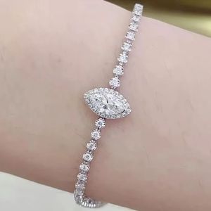 Pulsera Xinfly con Forma de Ojo de Caballo, Oro Au750 de 18k, Diamante Natural de 1.5ct, Joyería para Mujer - Product Image 1