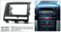 Kit d'installation de montage d'autoradio double DIN sur tableau de bord compatible avec Fiat Albea Siena Palio Strada Perla Idea