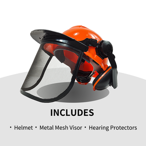 Sturdyarmor Arboriste Foresterie Exploitation Forestière Jardin Travail Tronçonneuse Casque de Sécurité avec Cache-Oreilles Maille Visage Bouclier pour Hommes Femmes - Product Image 2
