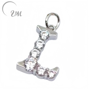Collier avec pendentif lettre en argent 925 classique UM Jewelry pour femmes, enfants, anniversaires, mariages et occasions de fête - Product Image 6