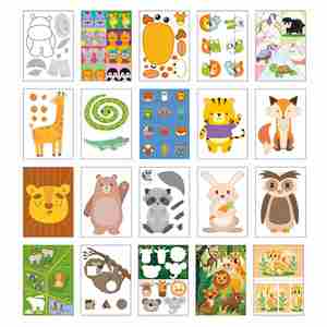 Livre d'activités de découpe et de collage de 20 pages pour tout-petits, préscolaires et maternelles – Cahier d'apprentissage de la découpe et du collage - Product Image 4