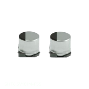 Condensador de Montaje Superficial SMD de 100 uF, 20%, 6.3V, Canal del Fabricante 100 uF SHT6.3V101M-F55, CAP ALUM 100UF - Product Image 1
