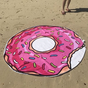 Enfants épais Imprimé En Gros Pas Cher Logo Imprimé Serviettes de Plage Rondes En Microfibre Toalla Playa Redonda - Product Image 1