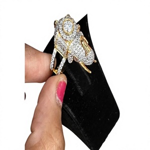 Trendy Premium Quality Brass Gold Plated <b>Adjustable</b> <b>Ring</b> For Girls Wedding & Engagement Jewelry Collection - Product Image 2