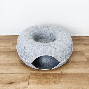 Nouvelle Tanière Écologique pour Chat en Feutre et Laine de Haute Qualité – Lit Tunnel Confortable et Douillet pour Chats - Product Image 3