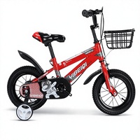 Vélo pour enfants en acier rose avec roues d'apprentissage, motif astronaute de dessin animé, élégant pour petites filles, siège et guidon réglables, roues de 14 pouces