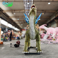 Modèle de dinosaure animatronique grandeur nature Gecai pour parcs d'attractions extérieurs, usine de modèles de dinosaures, stégosaure utilisé pour les parcs et les zones scéniques