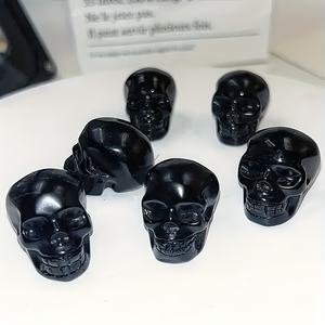 Crâne en obsidienne noire de haute qualité en gros pour la guérison spirituelle, cadeau, décoration de la maison, décoration de bureau - Product Image 2
