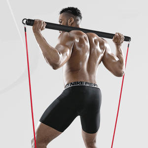 Bandas de resistencia Puti, juego de 5 niveles con asas y barra, equipo de fitness para todo el cuerpo para hombres y mujeres, material TPE - Product Image 2