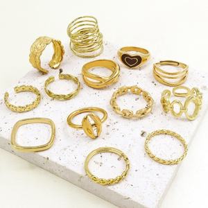 Venta al por mayor transfronteriza Europa y EE. UU. Anillo de amor unisex de acero inoxidable Justop, anillo abierto multiarticulado, MOQ 30 piezas, origen China - Product Image 4