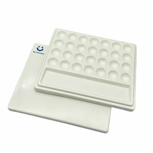 Palette di miscelazione di materiale dentale ben 28 con coperchio staccabile per uso di laboratorio e clinica in ceramica come vassoio di miscelazione composito - Product Image 1