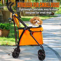 Poussette pour animaux de compagnie à 4 roues, grande capacité, étanche, charge 70 kg, ultra durable, légère, pour petits chiens et chats, pliage rapide en 2 secondes
