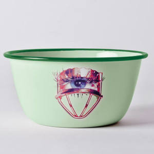 Tigela personalizada de grande capacidade de 26cm, esmalte de impressão, dedo, lavagem com tampa - Product Image 2