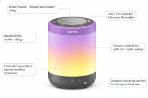 Máquina de Ruido Blanco para Bebés con 32 Sonidos de Alta <span class=keywords><strong>Fidelidad</strong></span>, Luz Nocturna, Temporizador y Función de Memoria para Uso Doméstico, Proveedor Mayorista - Product Image 2