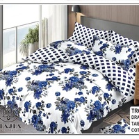 Personnalisation - Marque Jiajia - Draps en coton - 6 pièces - Drap plat king size - Ensemble de literie avec 4 taies d'oreiller - Drap de lit