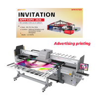 Imprimante UV hybride grand format 2m à bande transporteuse pour impression sur cuir PU / affiches / bannières / publicité