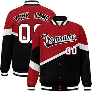 Blouson universitaire de baseball personnalisé, style Letterman, avec logo brodé, unisexe adulte, manches longues, tissé, automne, col rabattable - Product Image 1