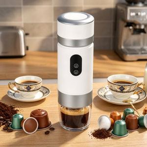 Cafetera Portátil 3 en 1 con Sistema de Calentamiento, Mini Cafetera Espresso de 20 Bares, Batería Recargable Reemplazable - Product Image 1
