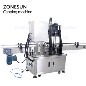 ZONESUN pneumatique cosse vis capsuleuse automatique anti-déflagrant verre flacon bouteille tête de pompe de pulvérisation bouteille ronde pot machines de capsulage - Product Image 6