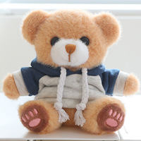 Porte-clés ours en peluche personnalisé avec logo, mignon, vêtu, pendentif de sac doux, cadeau promotionnel
